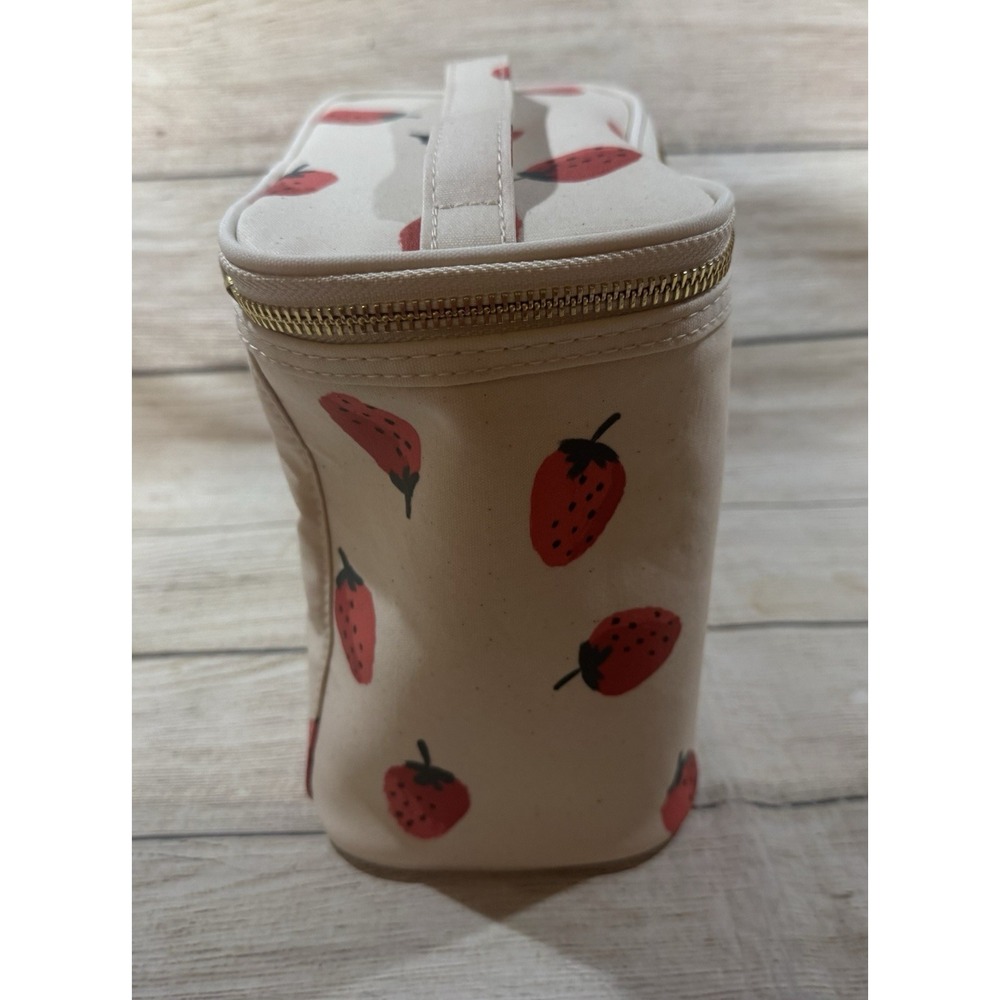Kate Spade Just Desserts Strawberry Print Lunch / Makeup Bag Tote 10"x6" NWT GTH - Picture 4 of 6